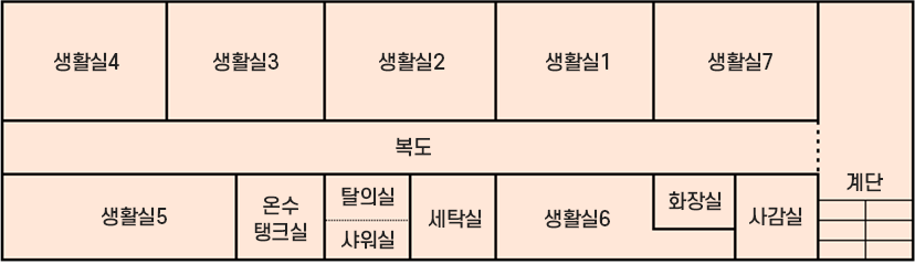 여자기숙사 평면도
